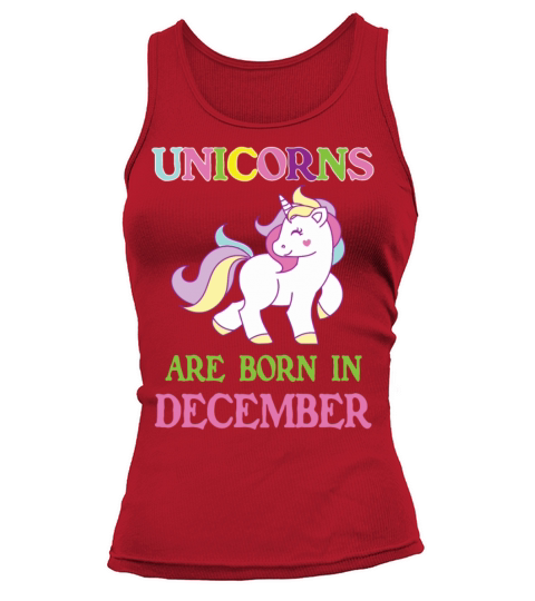Unicorn are born in December Women's Tank Top