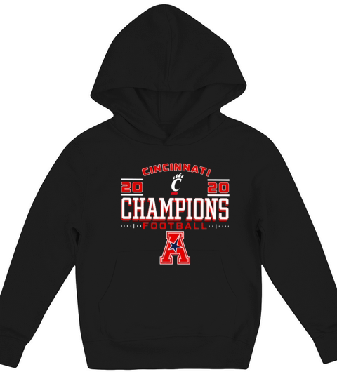 Cincinnati Bearcats 2020 AAC Football Champions Kids Hoodie
