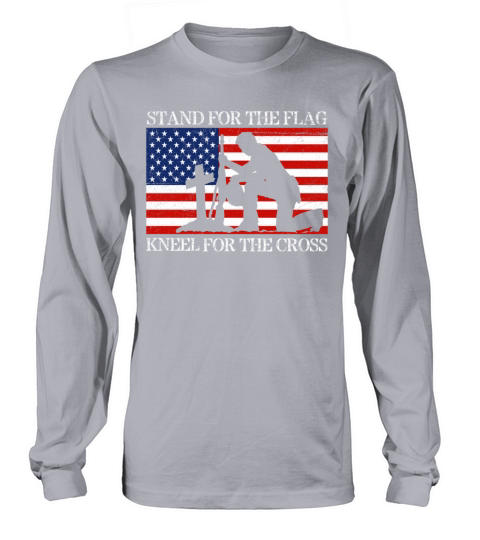 I Stand For The Flag And Kneel For The Cross Tee Men's Long Sleeve