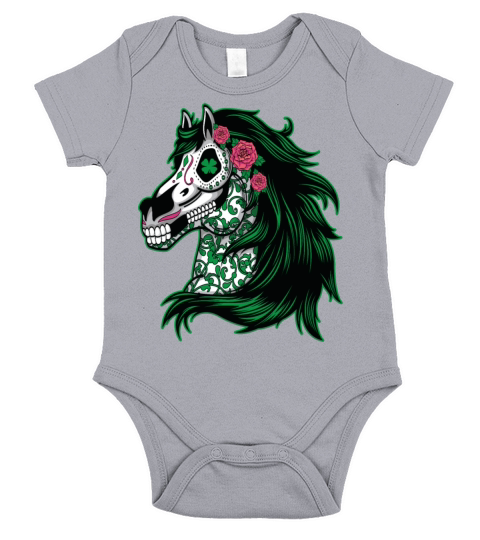 St Patricks Day Horse Lover Equestrian Short Sleeve Baby One-Piece