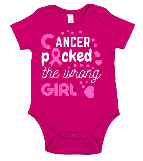 Cancer picked the wrong girl Short Sleeve Baby One-Piece