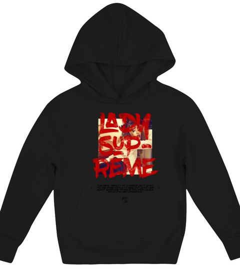 Lady Supreme cool shirt with beautiful girl Kids Hoodie