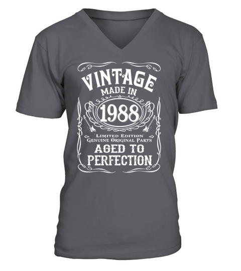 Vintage Made In 1988 Birthday Gift Idea Men's V-Neck T-shirt