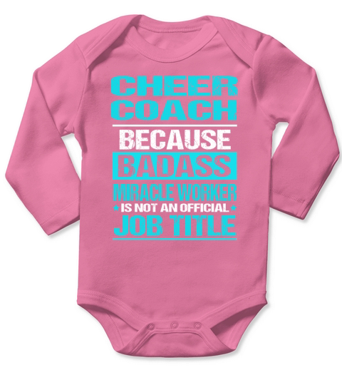 CHEER COACH Long Sleeve Baby One-Piece