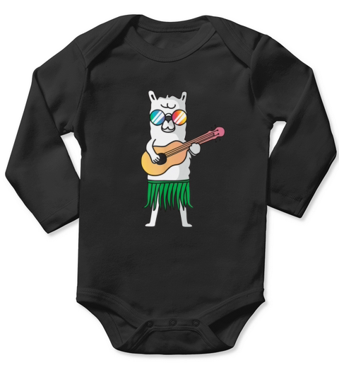 Llama Ukulele Luau Cute Funny Cool Alpaca Gift Long Sleeve Baby One-Piece