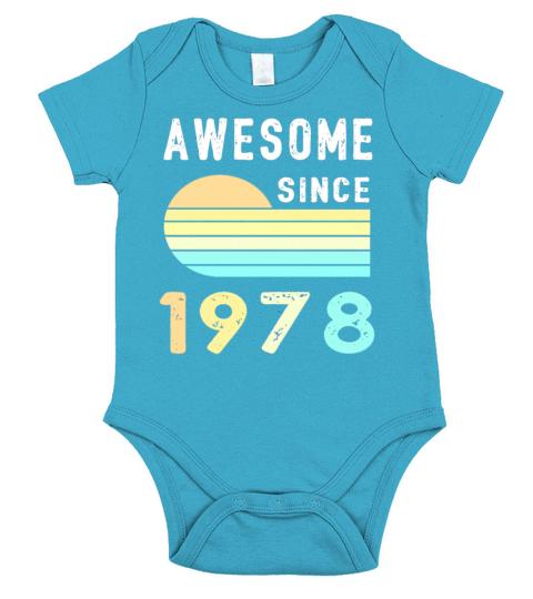 1978 Birthday Retro Vintage Gift Short Sleeve Baby One-Piece