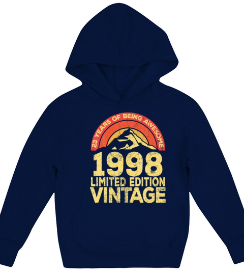 Legendary Retro Vintage Awesome Birthday 1998 Kids Hoodie