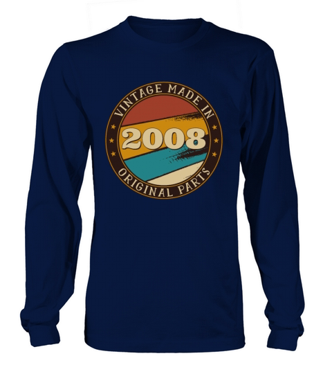 13th Birthday Vintage 13 Years Old Made In 2008 Gi Women's Long Sleeve