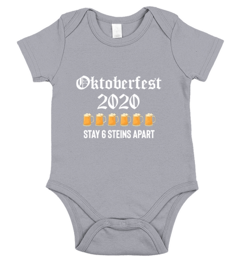Oktoberfest 2020 6 Stein Apart Beer October Short Sleeve Baby One-Piece