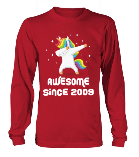 Awesome Since 2009 Dabbing Dab Unicorn Women's Long Sleeve