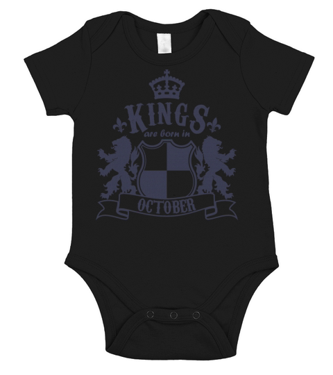 Kings are born in October Short Sleeve Baby One-Piece