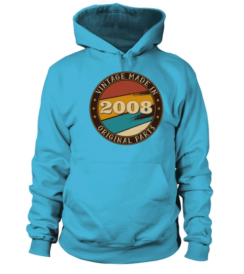 13th Birthday Vintage 13 Years Old Made In 2008 Gi Women's Hoodie