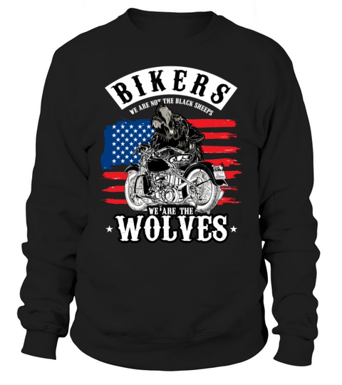 Wolf Chrome Bikers Bike Chopper Motorcycle Gift Men's Sweatshirt