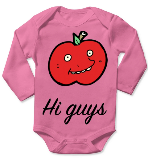 Goofy stupid tomato Long Sleeve Baby One-Piece