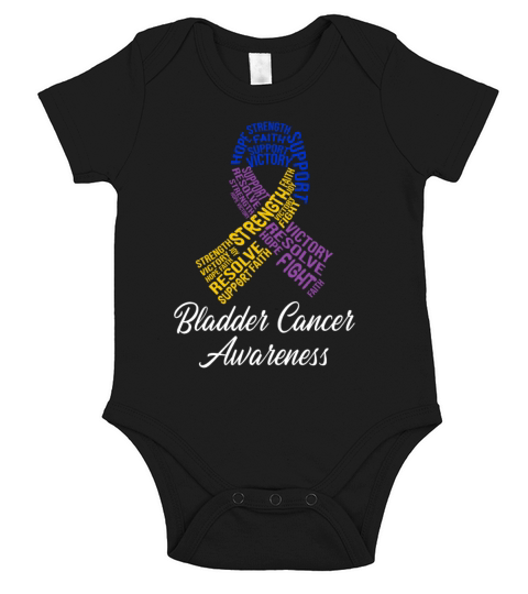 Bladder Cancer Survivor Ribbon Warrior Fight Short Sleeve Baby One-Piece