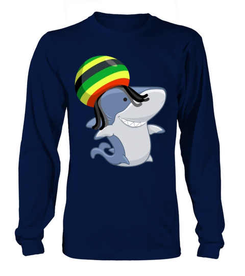 Funny Reggae Shark Design Gift Rastafari Women's Long Sleeve