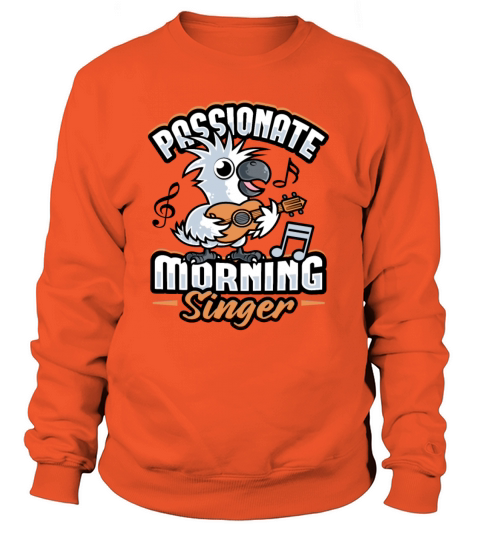 Cockatoo with Guitar Pet Bird Morning Person Women's Sweatshirt