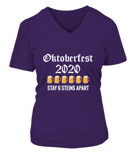 Oktoberfest 2020 6 Stein Apart Beer October Women's V-Neck T-shirt