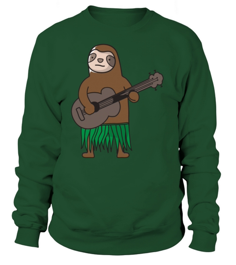 Sloth Ukulele Luau Cute Funny Hawaii Animal Gift Women's Sweatshirt