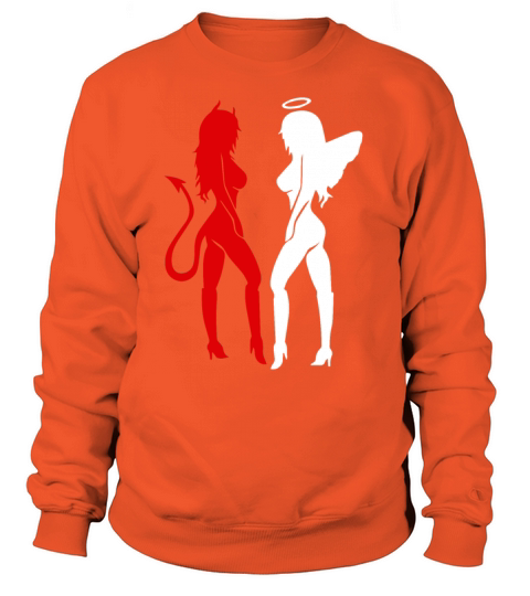 Awesome Gemini Horoscope Red Devil White Angel Women's Sweatshirt
