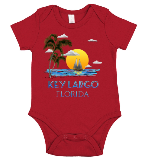Sailing Key Largo Florida Keys Short Sleeve Baby One-Piece