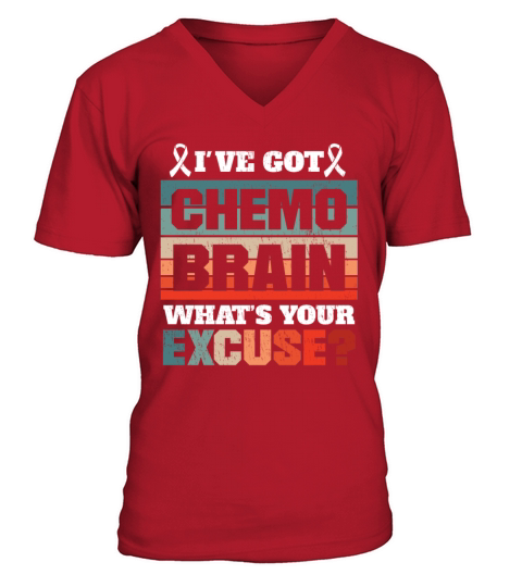 Ive Got Chemo Brain for a Cancer Survivor Men's V-Neck T-shirt