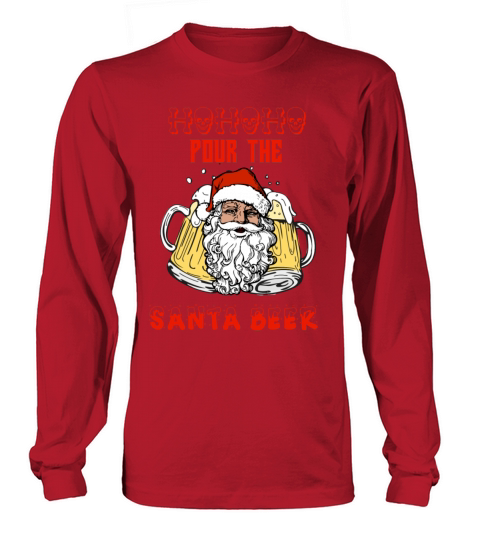 Santa Claus Christmas Beer Women's Long Sleeve