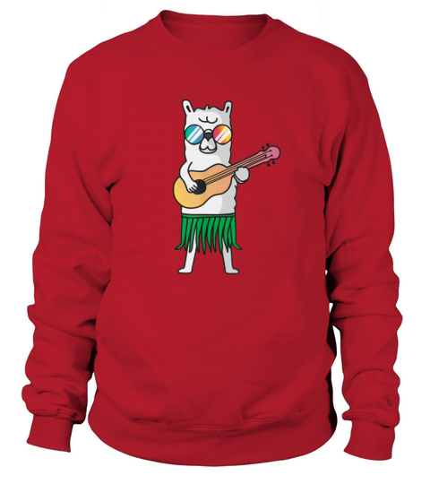 Llama Ukulele Luau Cute Funny Cool Alpaca Gift Women's Sweatshirt