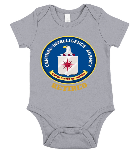 CENTRAL INTELLIGENCE AGENCY SEAL RETIRED T-SHIRT, CIA RETIRE Short Sleeve Baby One-Piece