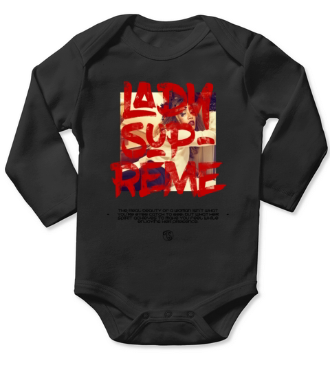 Lady Supreme cool shirt with beautiful girl Long Sleeve Baby One-Piece
