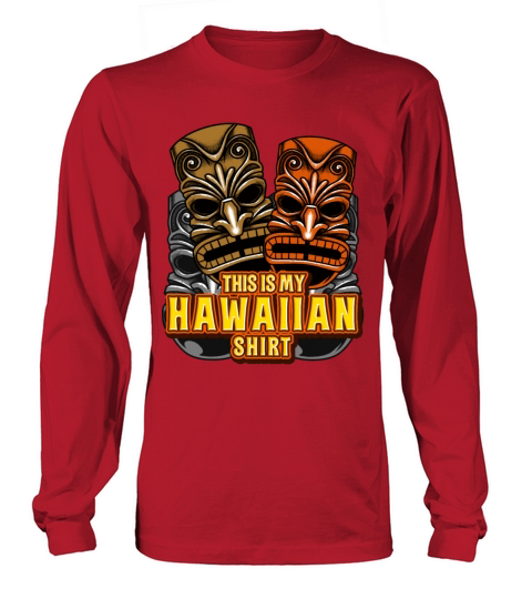 This Is My Hawaiian Shirt Tiki Torch Luau Summer Men's Long Sleeve