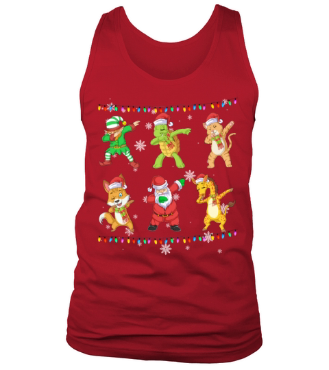 elf and friends santa claus dabbing Men's Tank Top