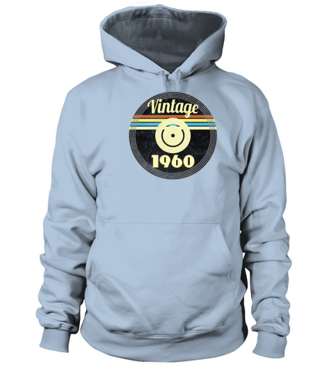 60th Birthday Gift Idea Vinyl 1960 Vintage Look Women's Hoodie
