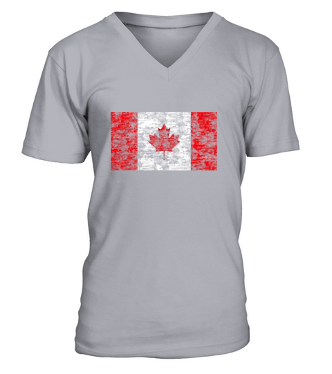Canada flag vintage Men's V-Neck T-shirt