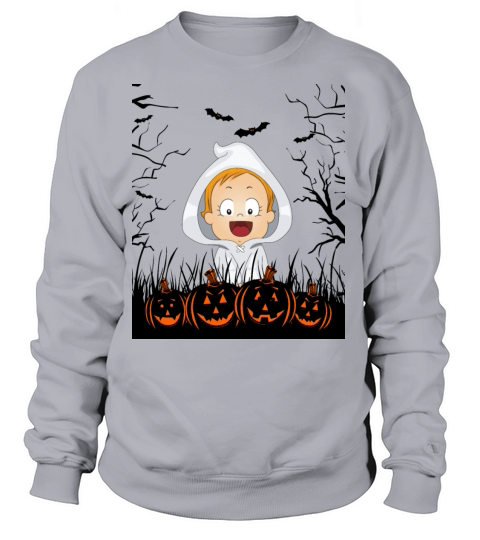 kid with pumpkin halloween t-shirt Women's Sweatshirt