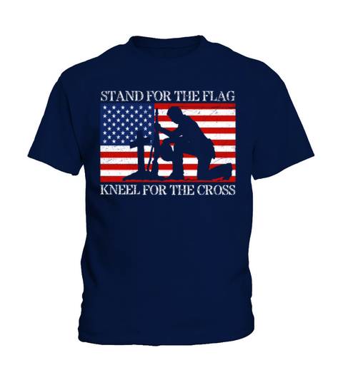 I Stand For The Flag And Kneel For The Cross Tee Kids T-Shirt