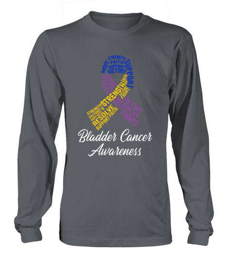 Bladder Cancer Survivor Ribbon Warrior Fight Women's Long Sleeve
