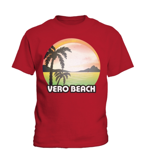 Vintage Vero Beach Florida FL Retro 70s Summer Kids T-Shirt