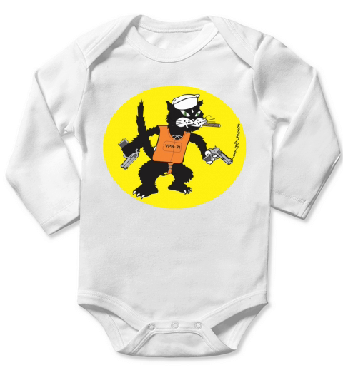VPB-71 Black Cat Squadron Long Sleeve Baby One-Piece