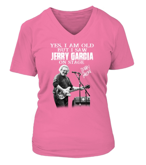 Signature Yes I Am Old But I Saw Jerry Garcia On Stage - 16oz Glass Beer Mug V-neck T-Shirt Woman