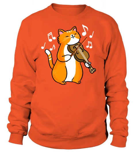 Cat Playing Violin For Violin Player Women's Sweatshirt