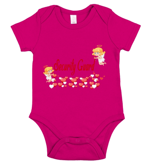 Security Guard Valentines Day Short Sleeve Baby One-Piece