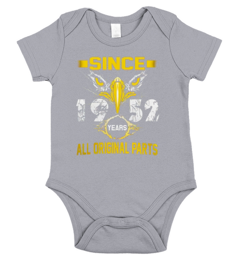 Funny Birthday Gifts Ideas Aged Since 1952 Years All Original Parts Short Sleeve Baby One-Piece