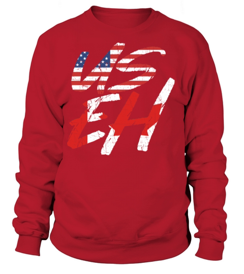 US EH Canadian Canada American Flag Women's Sweatshirt