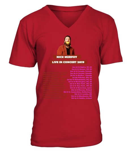 NICK MURPHY TOUR 2019 BACK Men's V-Neck T-shirt