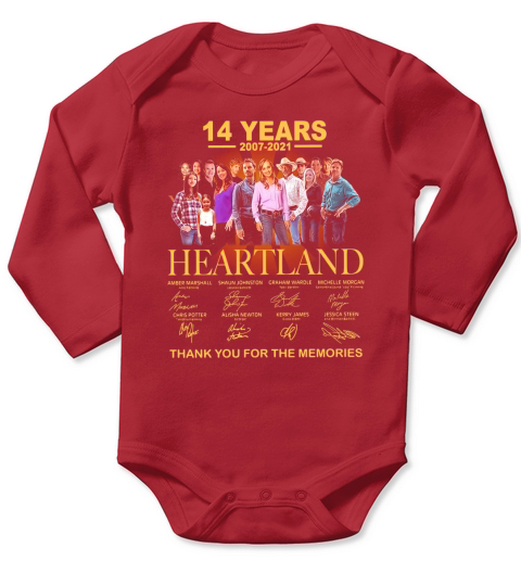 14 years of 2007-2021 Heartland thank you for the memories signatures shirt Long Sleeve Baby One-Piece