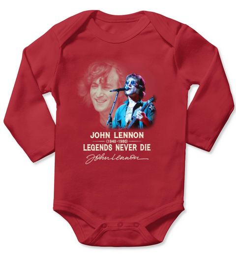 John Lennon 1940-1980 Legends Never Die Signature autographed shirt Long Sleeve Baby One-Piece
