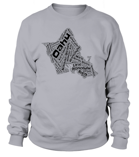 Artistic Oahu Hawaii Word Art Hawaiian Kanaka Men's Sweatshirt
