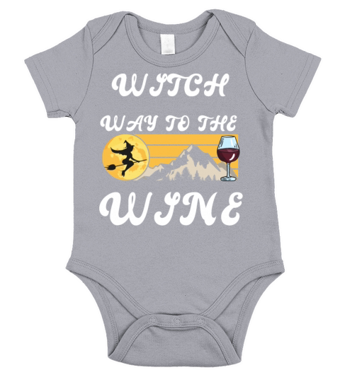 Witch Way To The Wine The Moon Mountain Short Sleeve Baby One-Piece