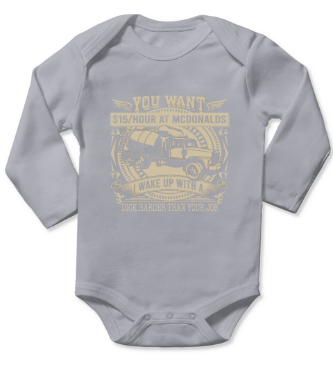 Concrete Finisher Funny T-shirt Long Sleeve Baby One-Piece